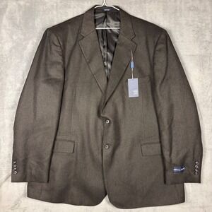 Meeting Street Mens Charcoal Solid Comfort Fit Sportcoat Blazer 50 Regular 7480